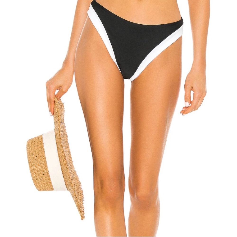 House of Harlow 1960 Ferris Bikini Bottom in black and white